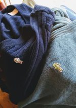 70S FRENCH LACOSTE WOOL-KNIT SWEATER & CARDIGAN