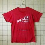 古着USA(アメリカ)製80’sレッド(赤)BACARDIrum(バカルディラム)&Coca-Cola(コカコーラ)メンズTシャツ