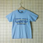 古着USA(アメリカ)製水色(ライトブルー)PORTAGE CENTRAL ELEMENTARY【SCREEN STARS BEST】キッズ(boys)Tシャツ