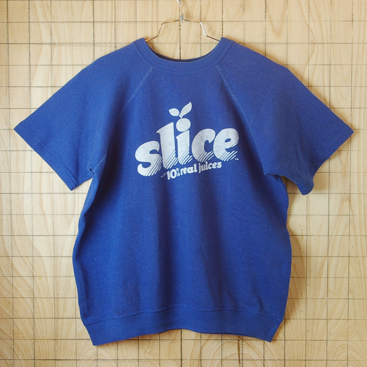 古着メンズUSA(アメリカ)製slice-with-10%real-juices70s半袖スウェット・トレーナー【Sportswearスポーツウェア】