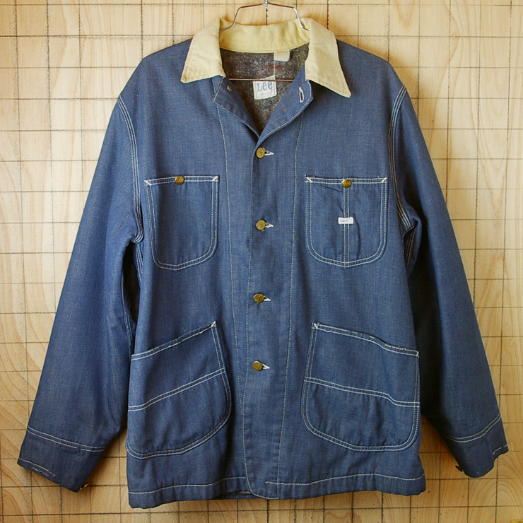 【ビンテージ】古着Lee70’s裏地ブランケット濃紺デニムカバーオール【Lee(リー)】 – ataco garage blog