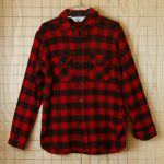 古着ウールリッチ レッド×ブラック(赤×黒)長袖メンズバッファローチェックウールシャツ【Woolrich】