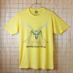 古着メンズUSA(アメリカ)製イエロー(黄色)MOSQUITOS-SUCK(蚊)両面プリントTシャツ【JERZEES】