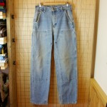 古着USA製カーハートダブルニーデニムペインターパンツ青色(ブルー)デニムパンツ【Carhartt】w32l34