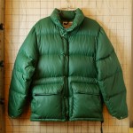 【THE NORTH FACE】US古着70’sビンテージグリーン(緑)茶タグリアルダウンジャケット:サイズS