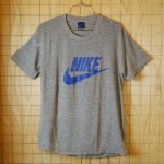 【NIKE】ビンテージ紺タグ80sUSA古着グレーTシャツ:Lサイズ【ナイキ】