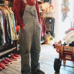 USA KEY Imperial Hickory Overalls & Thermal Shirts & USA Converse Leather Sneaker