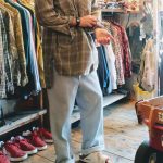 France Old Grand Father Shirts & Stripe Pants & BIRKENSTOCK Sandal