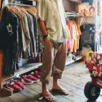 60S VINTAGE Stripe & Gingham LOOP SHIRTS & RAINBOW SANDALS