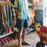 Hawaiian Rayon Shirt & USA Gramicci & Rainbow Sandal