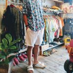 80s Euro Rayon Shirt & French Lacoste Shorts & BIRKENSTOCK ARIZONA Sandal