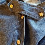 60s-70s Chin strap Denim Hooded Jacket