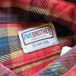 70s-80s FIVE BROTHER Check Heavy Flannel Shirt