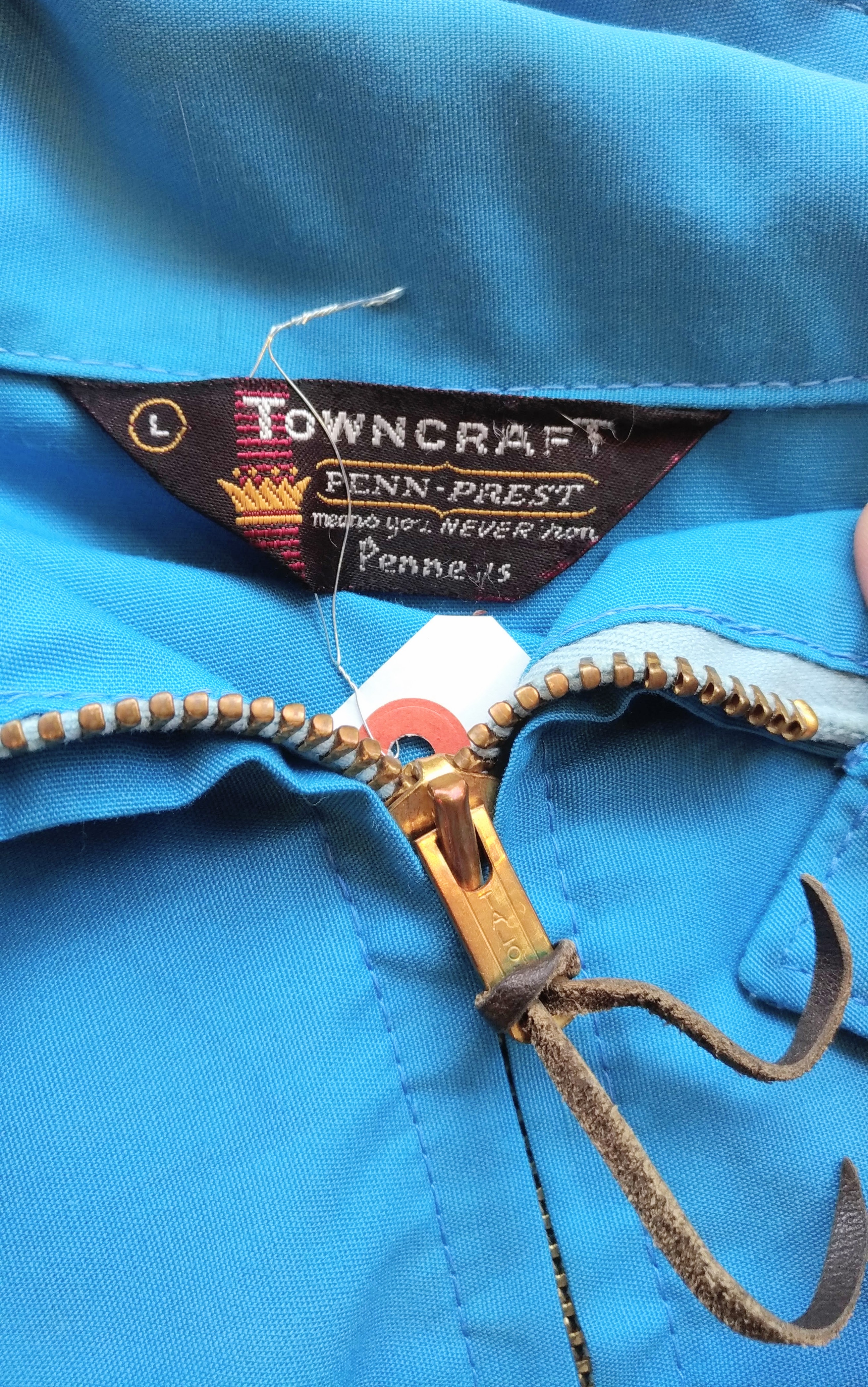 USA 1960s Penneys TOWNCRAFT Light Blue Zip-up Jacket – ataco ...