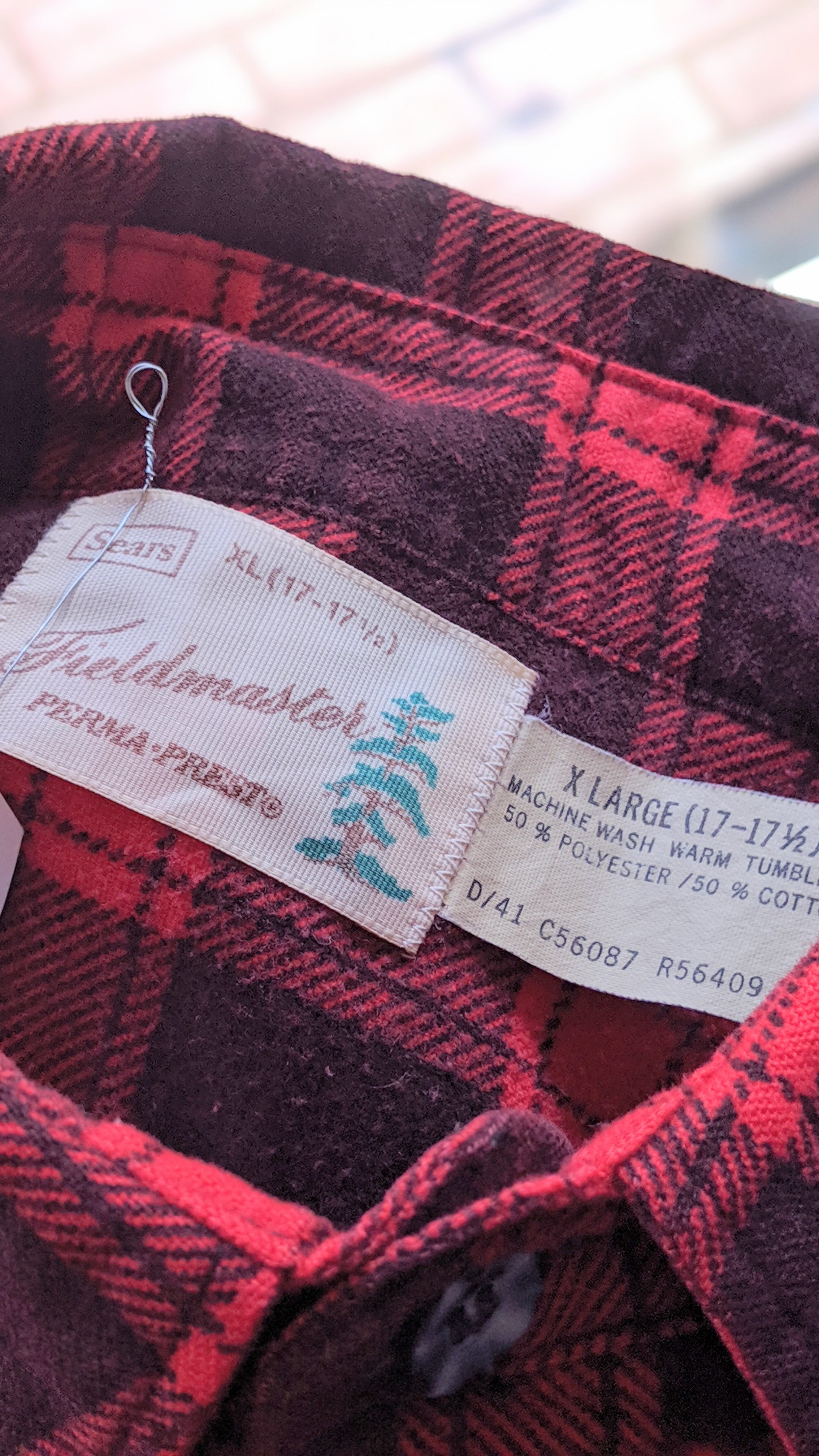 キ*ク様 【70s古着】searsシアーズ チェックウールベスト サイズ38 Vintage/Used】70s Sears（シアーズ） NYLON WORK VEST（ナイロン
