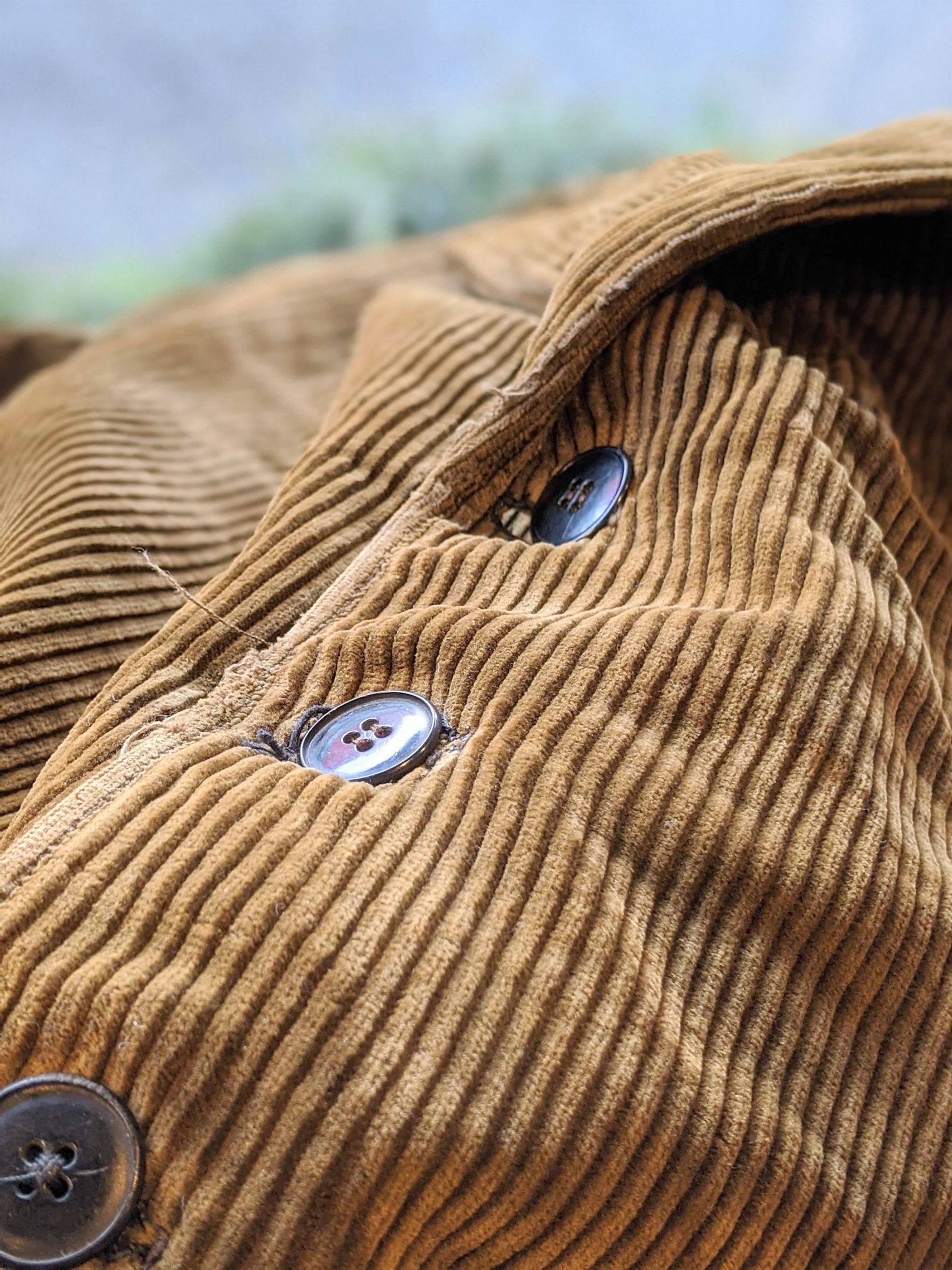 1950s-60s France Brown Ridge Corduroy Tailored Jacket – ataco