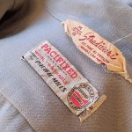 1940s-50s USA Stradivari Wool Open collar Box Shirt