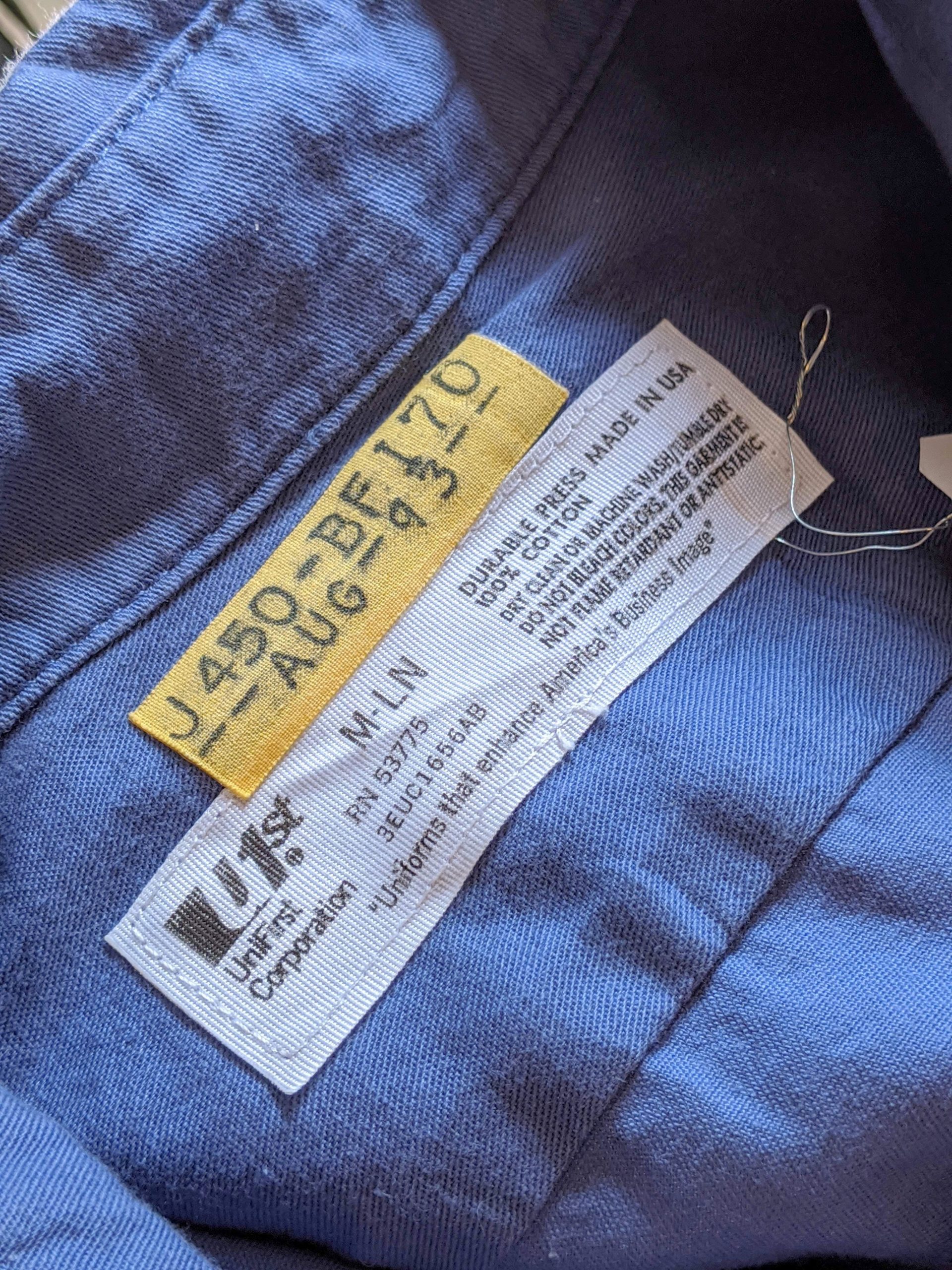 USA UniFirst L/S Cotton Work Shirt 送料無料キャンペーン中! – ataco
