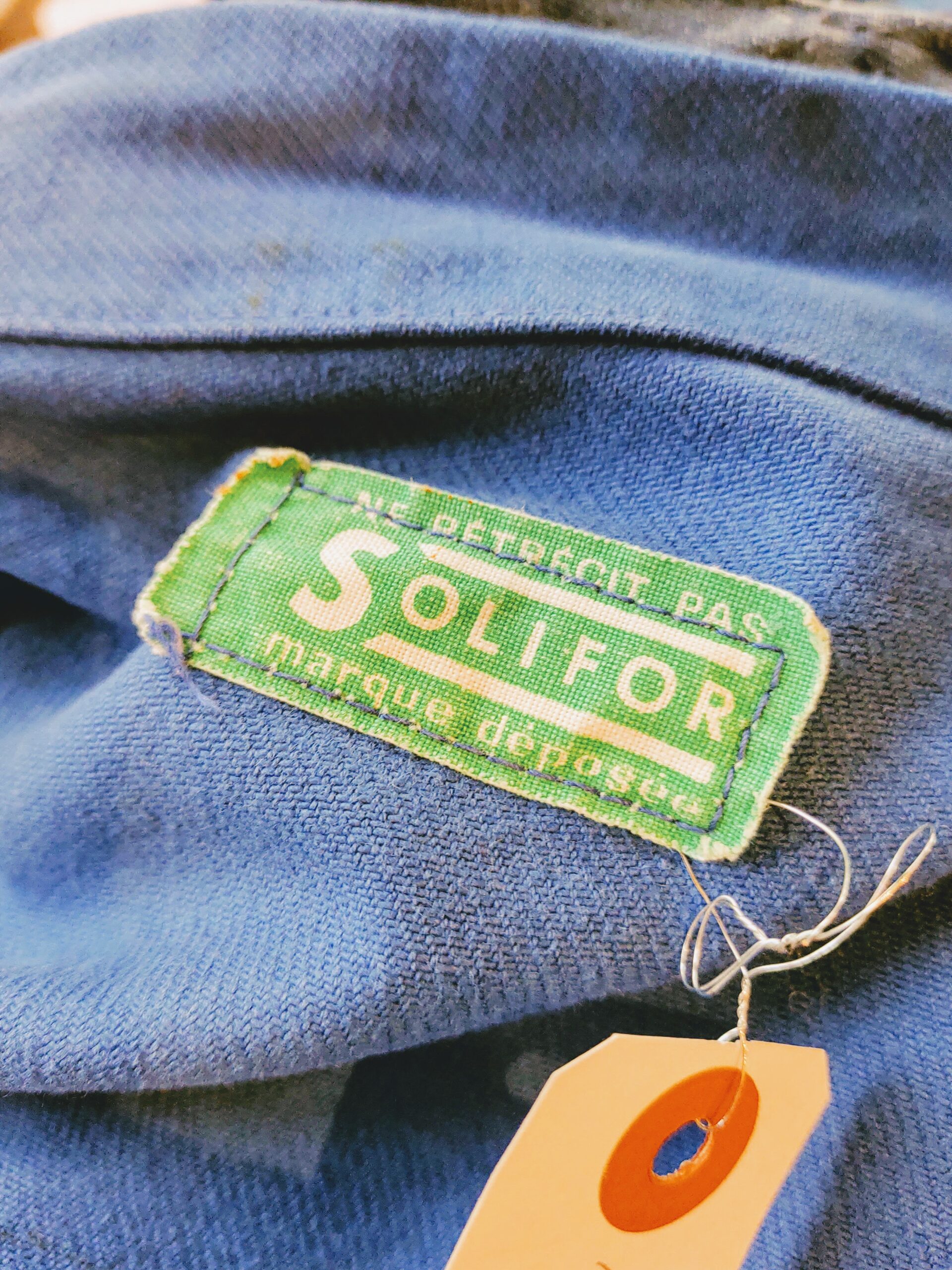 1960s-70s SOLIFOR France Cotton Zip-up Work Jacket Mens-M – ataco