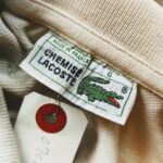 1980s French Lacoste S/S 1Pocket Polo Shirt Beige Mens-L