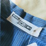 1960s-70s EURO S/S Shark Collar Shirt Blue Mens-M