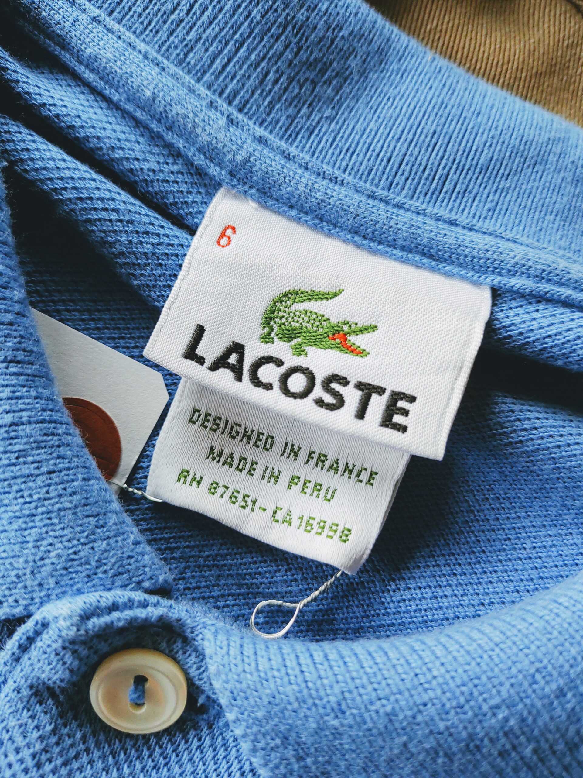 1990s- French Lacoste L/S Polo Shirt Light-Blue Mens-L – ataco