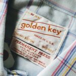 2021 Summer SALE & 70s-80s USA golden key S/S Plaid Shirt Light-Blue Mens-M