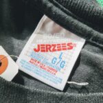 1980s-90s JERZEES L/S Print Tee Black Mens-L