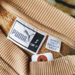 PUMA Logo Embroidery Sweatshirt Beige Mens-S