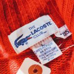 1980s USA LACOSTE CLUB Acrylic Knit Cardigan Red Mens-L