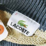 1990s French LACOSTE Cotton Knit Zip-up Cardigan Khaki Mens-XL
