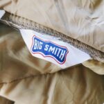 1970s-80s USA BIG SMITH Patch Nylon Vest Beige Mens-L