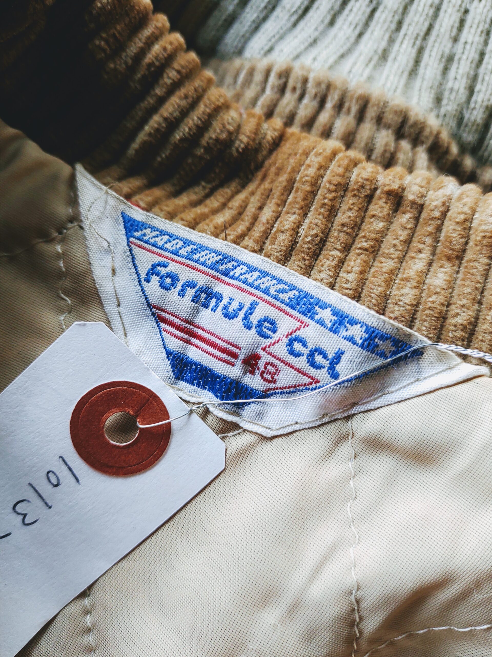 1970s France Formule ccl Corduroy Zipup Jacket Beige Mens-M