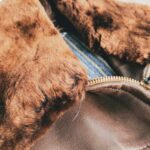 1960s-70s EURO Fur Collar Leather Jacket Brown Mens-L