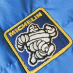 1970s-80s USA Swingster MICHELIN Nylon Vest Blue Mens-L