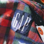 1990s USA Old GAP L/S Plaid Heavy Flannel Shirt Red Mens-XL