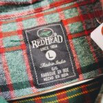 USA RED HEAD L/S Plaid Heavy Flannel Shirt Gray Mens-L