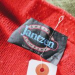 10TH ANNIVERSARY SALE START & 70s-80s USA Jantzen Acrylic Knit Cardigan Red Mens-L