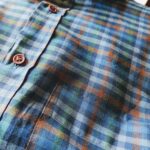 1960s-70s EURO L/S Plaid Shirt Blue Mens-ML