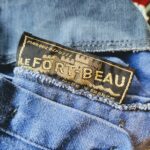 1950s-60s France LE BEAU-FORT Work Pants Navy W35