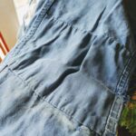 1960s-70s France Remake Work Pants Blue W32