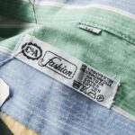 1970s-80s EURO S/S Stripe Box Shirt Blue Mens-L