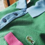 French LACOSTE S/S Crazy Pattern Polo Shirt Mens-M