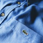 French Lacoste S/S Button-Down Shirt Blue Mens-L