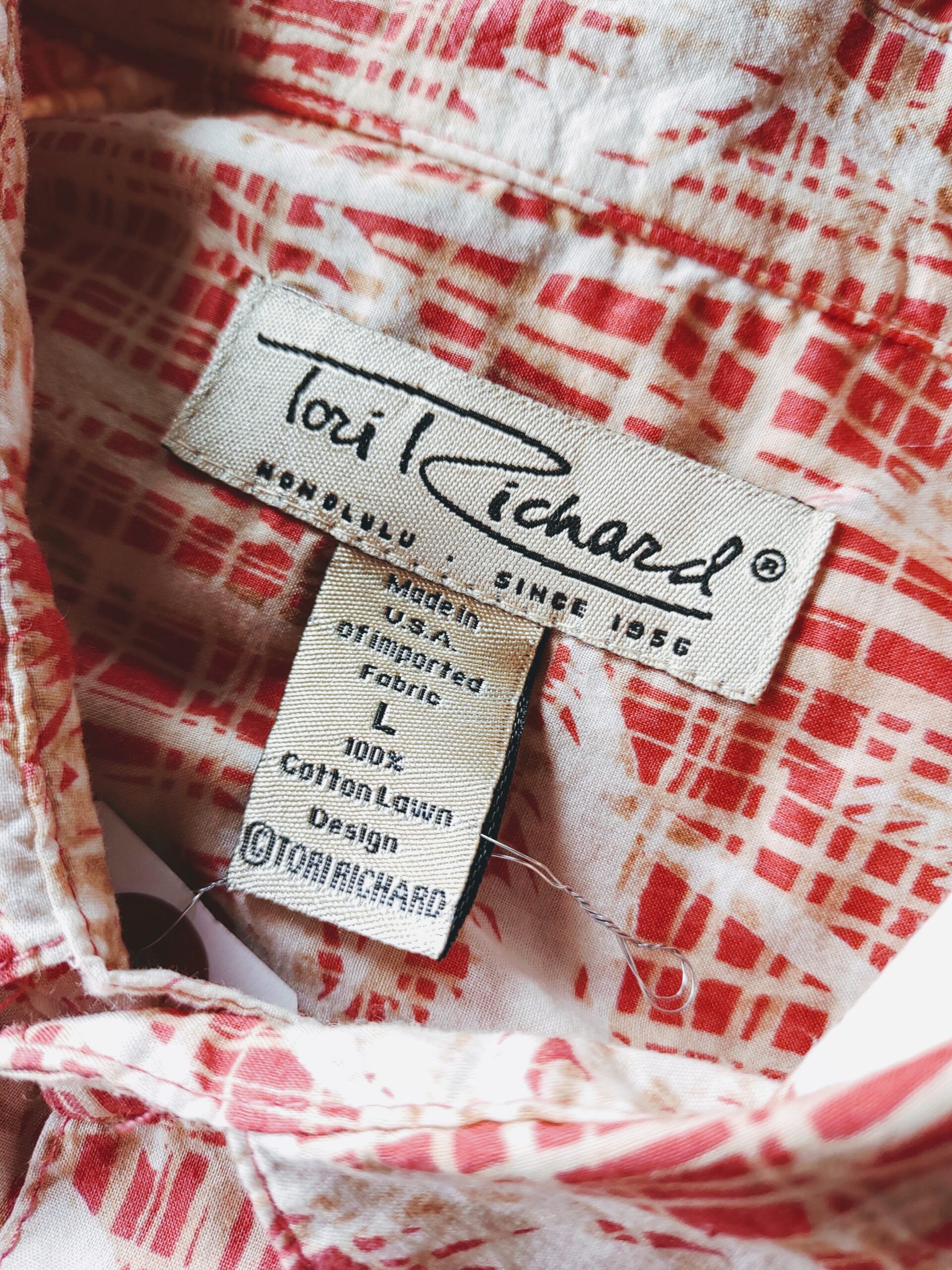 USA Tori Richard Hawaiian Shirt Red Mens-L – ataco garage blog
