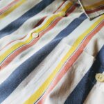 Bigsize 1970s-80s EURO S/S Stripe Box Shirt Blue Mens-XXL