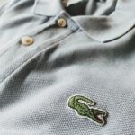 1990s French LACOSTE S/S Polo Shirt Smokey Blue Mens-ML