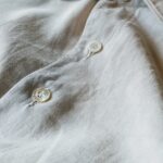 1940s-50s Germany Grand Father Cotton Linen Shirt White Mens-L