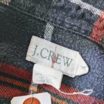 Bigsize 90s USA J.CREW Heavy weight Flannel L/S Plaid Shirt Black Mens-XL