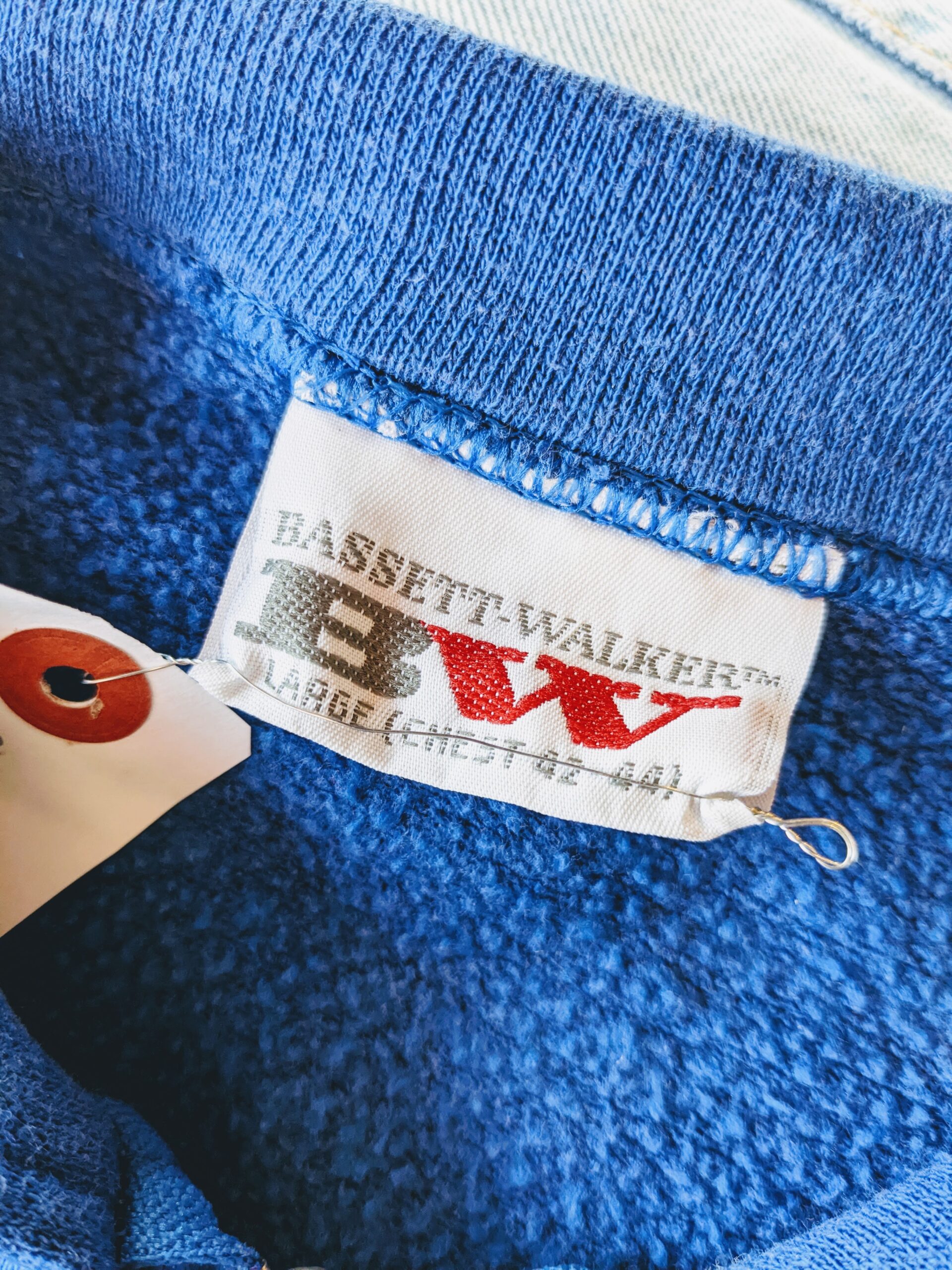 1980s-90s USA BASSETT-WALKER Plain SweatShirt Blue Mens-L – ataco